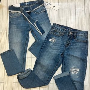 7 for All ManKind & Old Navy jeans, Size 8
